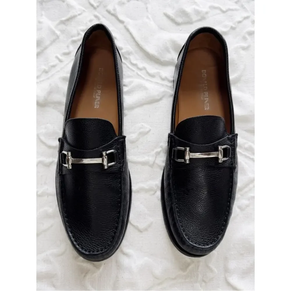 Donald Pliner Evanston Black Leather Bit Loafer Size 11.5